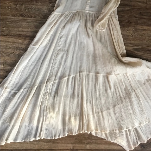 Long sleeve gauze flowy dress - Picture 4 of 4